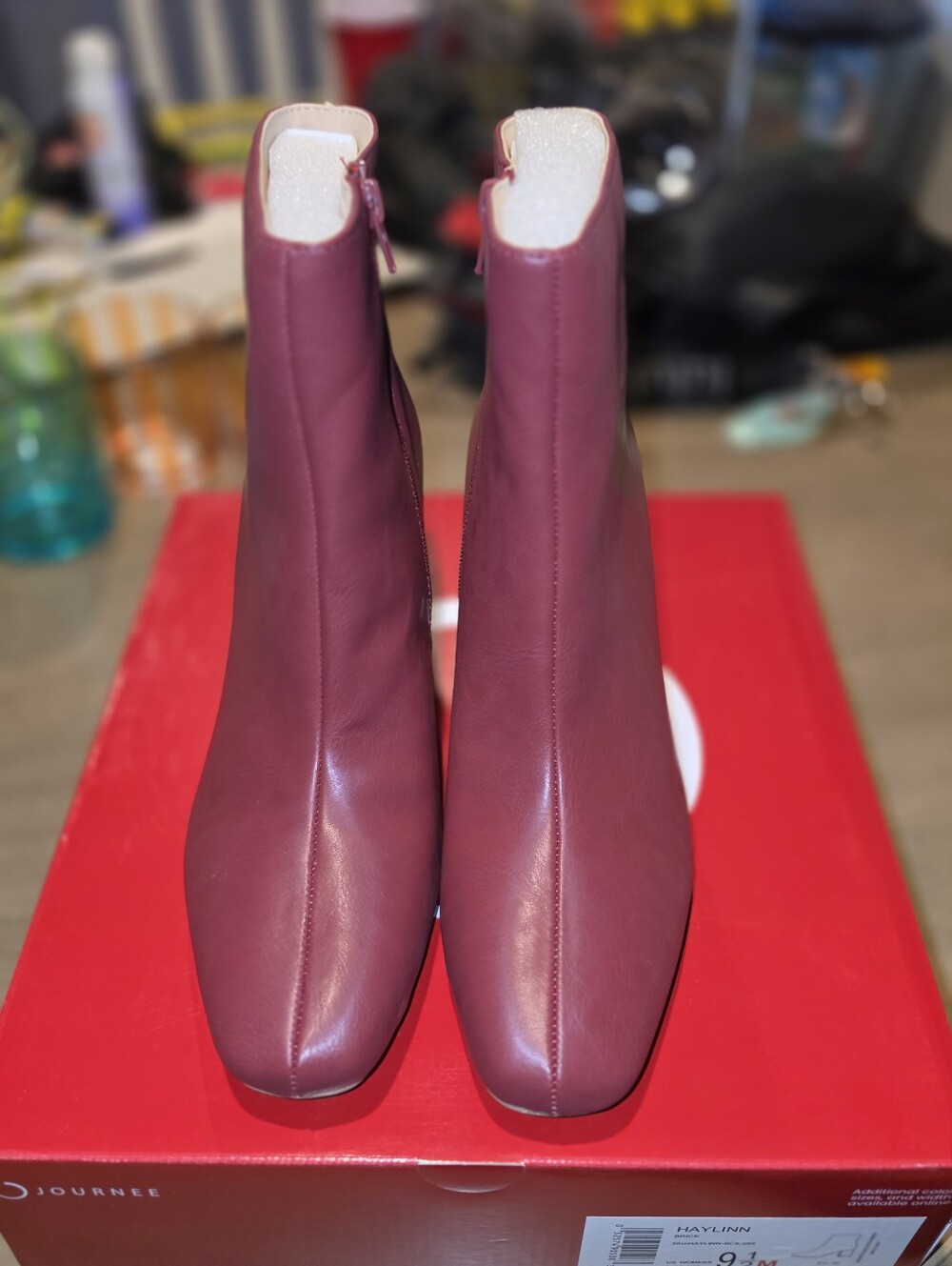 Women's Journee Collection Haylin Red Ankle Boots Size 9.5M